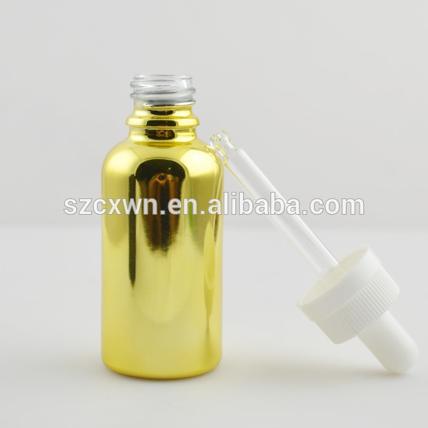 alibabaのマレーシア2015新しい電子ジュース黄金の香水のアルミボトルガラスのドロッパーボトルとチャイルドプルーフキャップシール-ボトル問屋・仕入れ・卸・卸売り