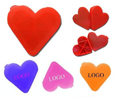 Kt-pb09ピルボックス、 プラスチック製のピルボックス、 心臓形状のピルボックス-ピルケース問屋・仕入れ・卸・卸売り