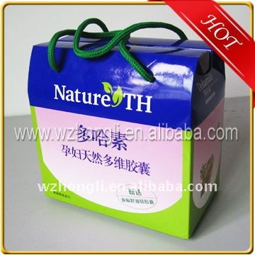 Paper packing box with handle-梱包箱問屋・仕入れ・卸・卸売り