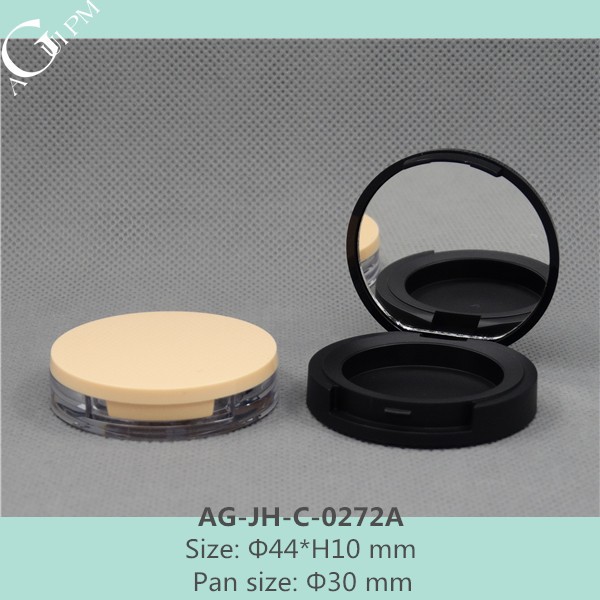 化粧品包装プラスチックag-jh-c-0272aagpmカスタム円ミラー付きアイシャドウコンテナ-梱包箱問屋・仕入れ・卸・卸売り