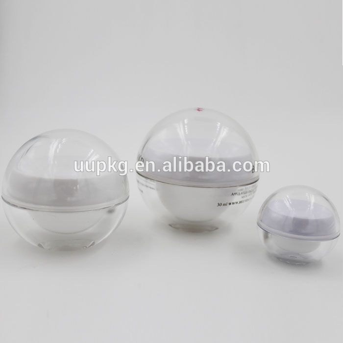 uu包装一学年50グラムプラスチックボールアクリル化粧瓶工場直接販売-瓶、容器類問屋・仕入れ・卸・卸売り