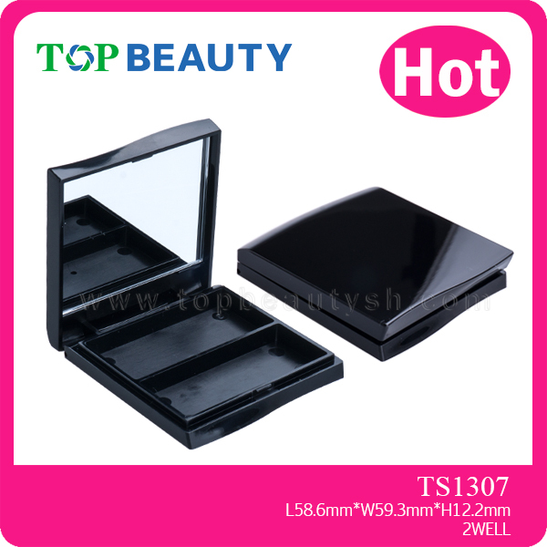 Ts1307- カスタムプラスチック製の黒いアイシャドウ化粧品空の例-梱包箱問屋・仕入れ・卸・卸売り