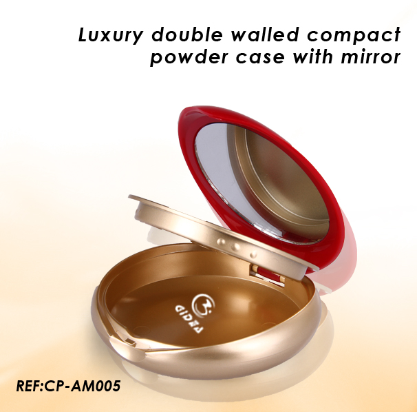 Luxury double wall empty compact powder case-梱包箱問屋・仕入れ・卸・卸売り