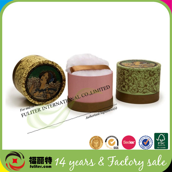 ラウンド装飾的な段ボール梱包箱タルカムパウダー-梱包箱問屋・仕入れ・卸・卸売り