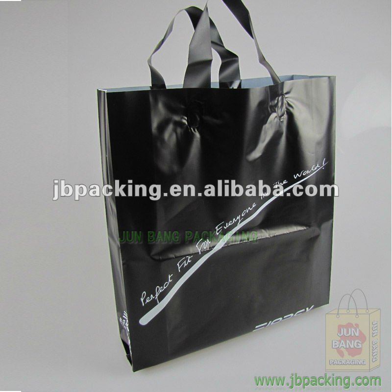 ショッピングのための黒いビニール袋/美しいプラスチック製のショッピングハンドルバッグ( ja- 120113)-包装袋問屋・仕入れ・卸・卸売り