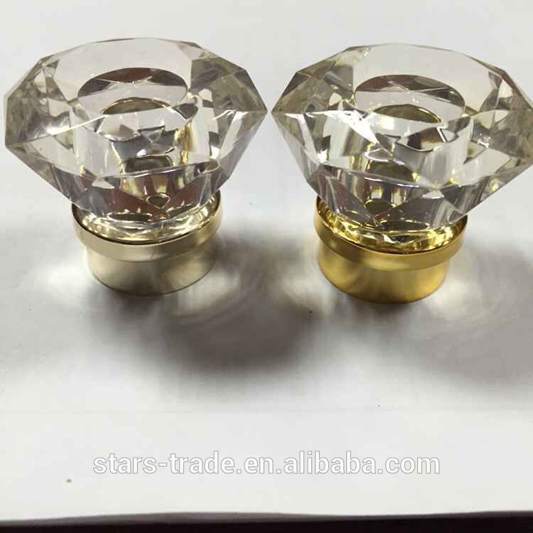 クリアダイヤモンド形状2015サーリンキャップabs金と銀とセットで襟uv香水のキャップ-ふた、キャップ類問屋・仕入れ・卸・卸売り