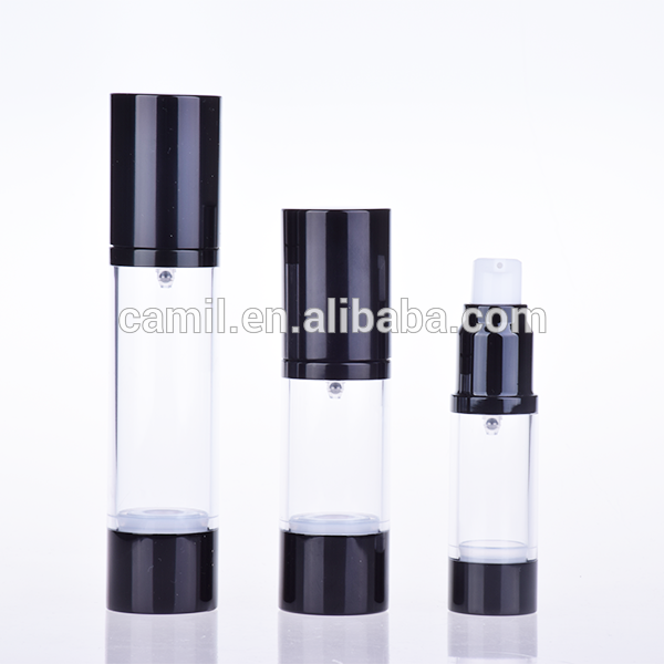 15/30/50 ミリリットル化粧品プラスチック包装黒エアレスボトル用販売-ボトル問屋・仕入れ・卸・卸売り