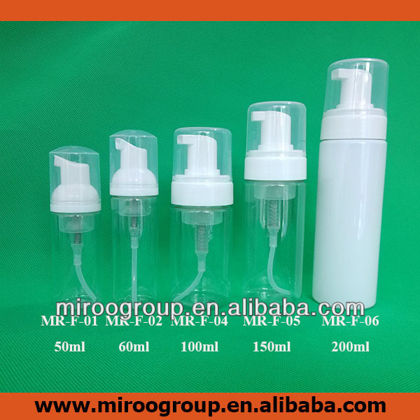 50ml60ml70ml100ml150ミリリットル200ml発泡プラスチックポンプボトル、 化粧品ポンプボトルを発泡、 プラスチック石鹸泡剤ポンプボトル-ボトル問屋・仕入れ・卸・卸売り