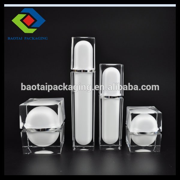 ホットselling15ML 30ミリリットル50ミリリットル新しいカラフルなユニークなスクエア形状プラスチックアクリル化粧ローションボトルでポンプ-ボトル問屋・仕入れ・卸・卸売り