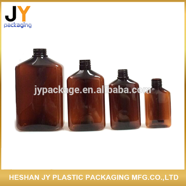 中国のサプライヤーoem歓迎800ml400ミリリットル200ミリリットル100mlスムーズにボトル空のプラスチック製の正方形琥珀色のボトル-ボトル問屋・仕入れ・卸・卸売り