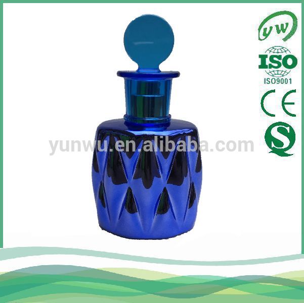 A3323-60ML新しい デザイン青い ガラス香水瓶で銀噴霧器と ファンシー キャップ用化粧品、 アリ ババ中国香水ボトル 、-問屋・仕入れ・卸・卸売り