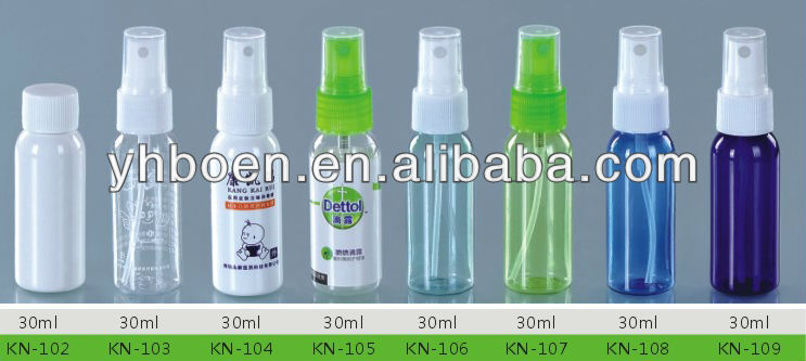 ファクトリーオリジナル! スプレーボトルプラスチックtransprent30ml/ペットボトル( costomisedあなたのブランドのための、 ロゴ、 ステッカー)-ボトル問屋・仕入れ・卸・卸売り
