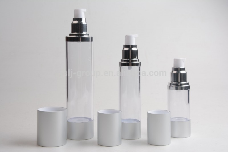 5ml15ml30ml50mlマット銀エアレスポンプボトル化粧品クリームポンプ容器、ローションクリーム真空ボトルでポンプ-ボトル問屋・仕入れ・卸・卸売り