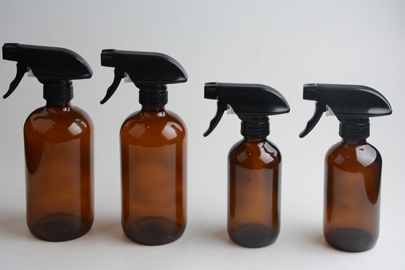 16オンスアンバーエッセンシャルオイルガラス瓶でトリガーポンプ-ボトル問屋・仕入れ・卸・卸売り