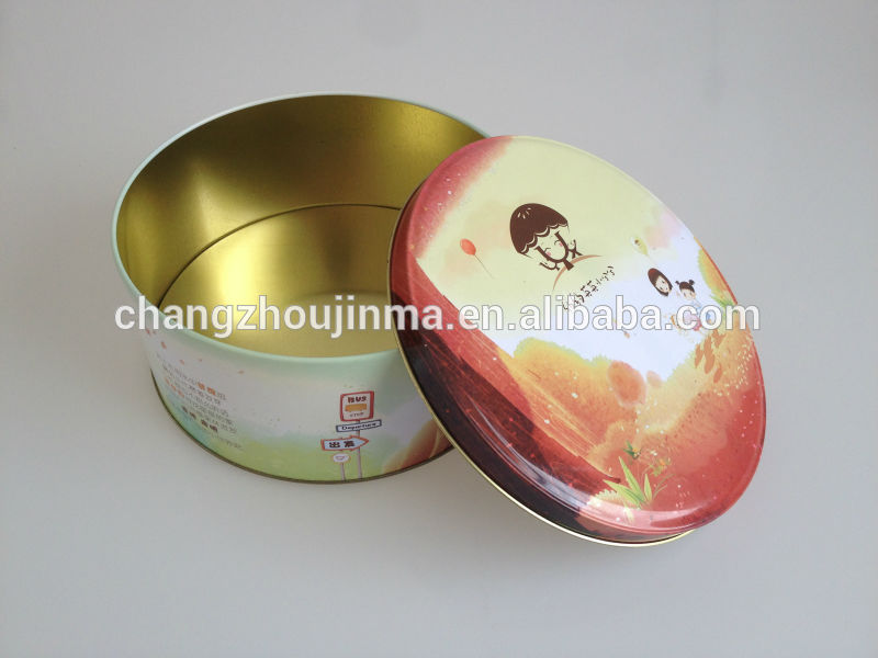 円形の金属工場直売キャンドル用スズボックス-缶問屋・仕入れ・卸・卸売り