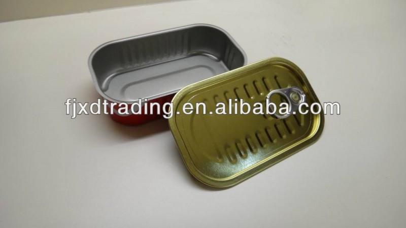 アルミ/金色のラッカーブリキ缶長方形は蓋缶イージーオープン/エンド/カバー-缶問屋・仕入れ・卸・卸売り