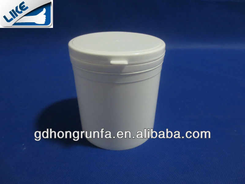 A008/0.8l 800ミリリットルhdpe白プレスインキャッププラスチックジャー/プラスチックジャー用粉末包装/800グラムプラスチック広口瓶-缶問屋・仕入れ・卸・卸売り
