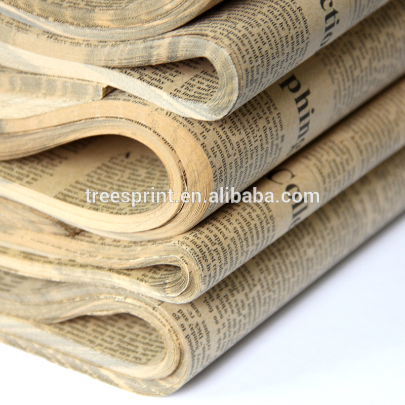 リサイクル新聞用紙レトロギフト包装紙ニュース包装紙-パッケージ用紙問屋・仕入れ・卸・卸売り