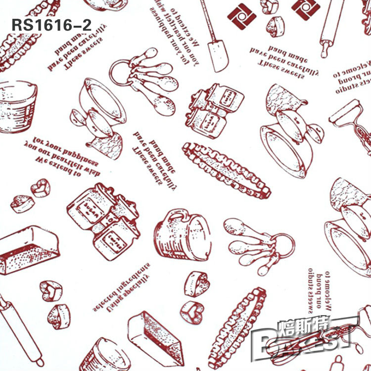 RS1616-2 bakest 16*16センチ高グレード食品wraping紙用パン/ケーキ-専門用紙問屋・仕入れ・卸・卸売り