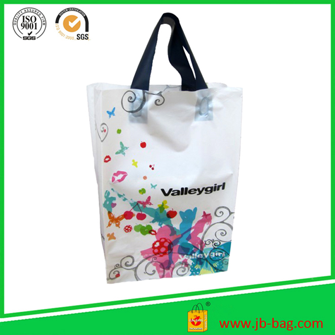 白いプラスチックショッピングハンドルバッグ用スナックギフトパックサイズ通関することができ-包装袋問屋・仕入れ・卸・卸売り