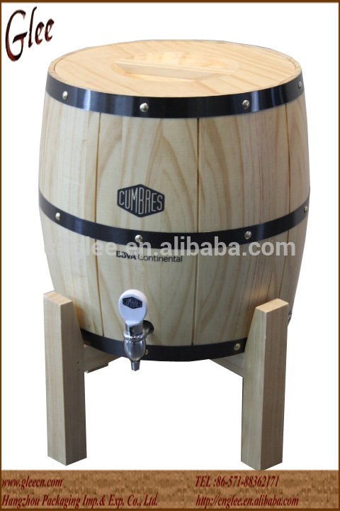 ステンレス鋼の内側カスタマイズされたロゴ付きの木製のビール樽-ドラムス、バケツ、およびバーレル問屋・仕入れ・卸・卸売り