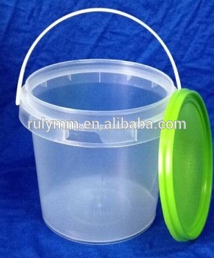 透明なプラスチック製の円筒容器ふた付きストレージ用のハンドルと-ドラムス、バケツ、およびバーレル問屋・仕入れ・卸・卸売り