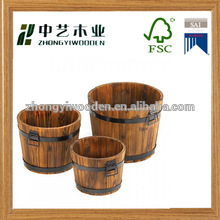 中国工場fsc oem手作り アンティーク木製ガーデン フラワー ポット バレル-ドラムス、バケツ、およびバーレル問屋・仕入れ・卸・卸売り