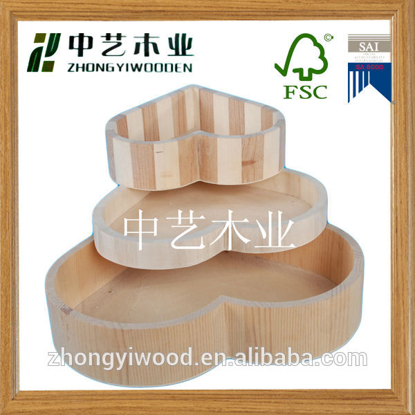 高品質の心臓形状の天然木製卸売リンゴの木枠-かご問屋・仕入れ・卸・卸売り