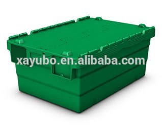 プラスチック製のストレージと物流容器ヒンジ付きふた付きトート-かご問屋・仕入れ・卸・卸売り