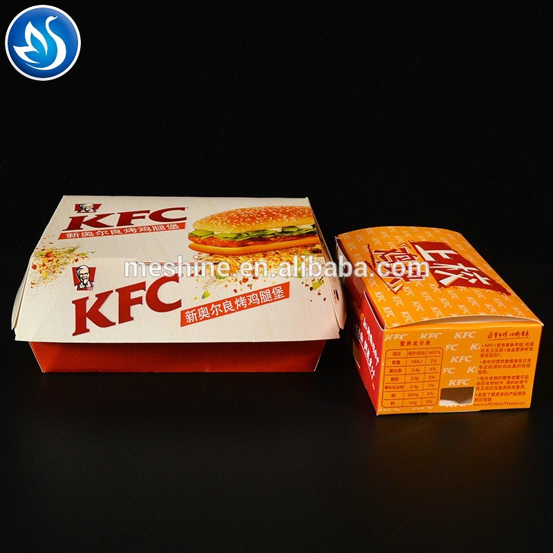 Kfc &マクドナルド使用して使い捨てバーガーボックス-梱包箱問屋・仕入れ・卸・卸売り