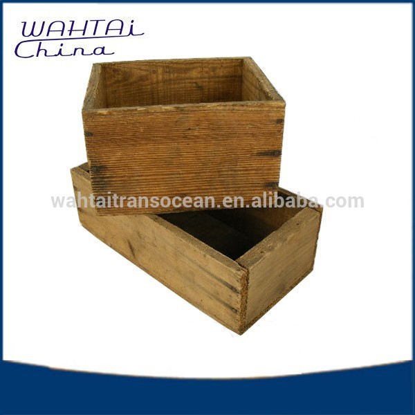 アンティーク古い木材包装クレートボックス-かご問屋・仕入れ・卸・卸売り