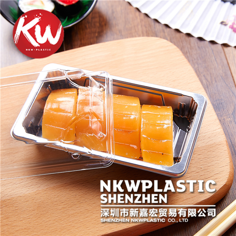 使い捨てのプラスチック製の蓋付き寿司トレイ-包装用トレー問屋・仕入れ・卸・卸売り
