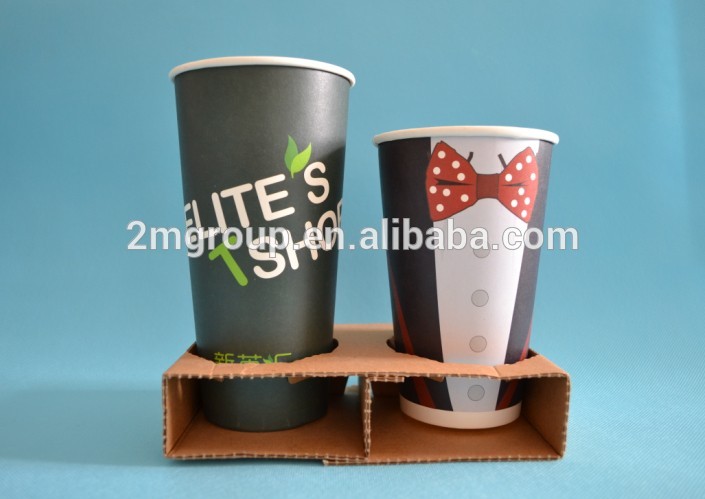 のコーヒーの紙コップ4カップ用トレイ。 紙コップホルダートレイ-紙コップ問屋・仕入れ・卸・卸売り