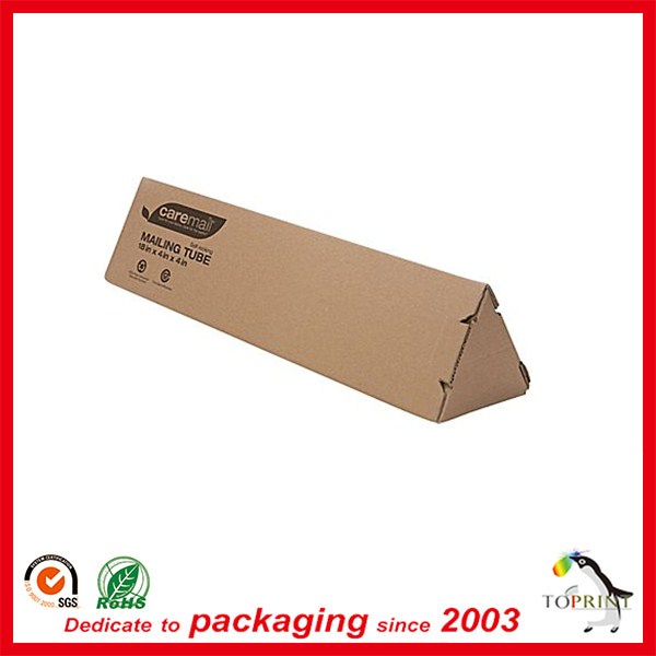 クラフト紙郵送のボックスの段ボール箱の三角形の三角形ボックスのパッケージングポスター-包装用チューブ問屋・仕入れ・卸・卸売り