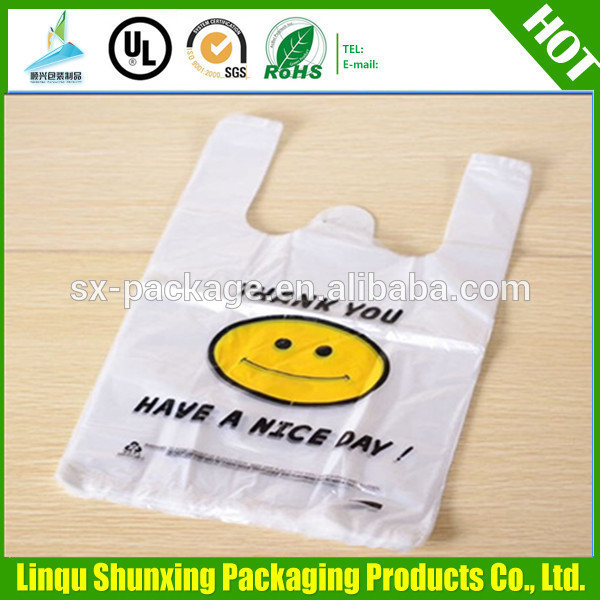 T- シャツバッグ女性のための中国/スーパーマーケットの袋カスタム印刷/ショッピングのためのプラスチック包装-包装袋問屋・仕入れ・卸・卸売り
