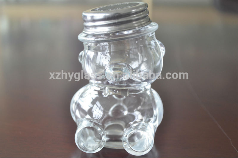 キャンディーの瓶かわいい小さなクマキャンディーの瓶ガラスジャー80ml-瓶、容器類問屋・仕入れ・卸・卸売り