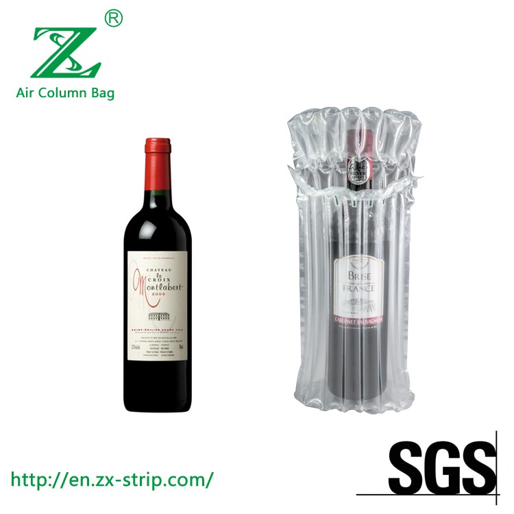 包装クッションエアバッグ用赤ワインボトル、気柱バッグ、エアポーチ包装用パッキング-包装袋問屋・仕入れ・卸・卸売り