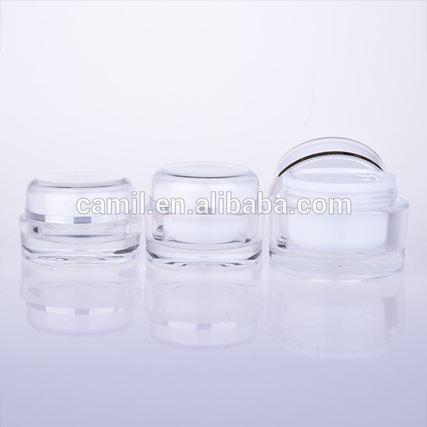 30ml50ml15ミリリットル二重壁透明な化粧品販売のためのフェイスクリームジャー-瓶、容器類問屋・仕入れ・卸・卸売り