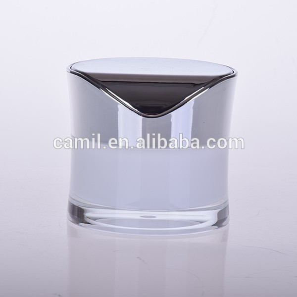 高品質の装飾的なパールホワイトクリーム用化粧品アクリルジャー-瓶、容器類問屋・仕入れ・卸・卸売り