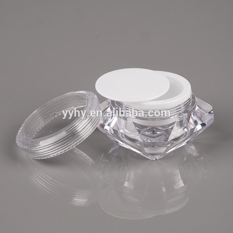 高qulityの15グラムダイヤモンド形状アクリル瓶化粧品は中国製-瓶、容器類問屋・仕入れ・卸・卸売り