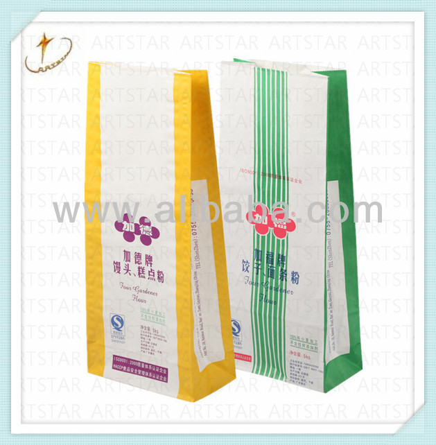 卸売2014年エコ- フレンドリーな昇進のためのクラフトの小麦粉の紙袋-包装袋問屋・仕入れ・卸・卸売り