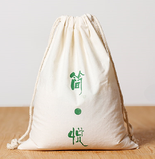 100%モスリンコットン巾着袋カスタムロゴ印刷低価格米包装袋-包装袋問屋・仕入れ・卸・卸売り