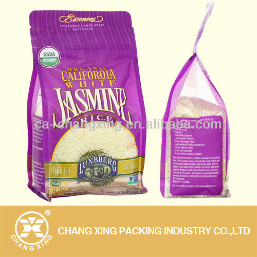 カスタムメイド米用食品包装のビニール袋、 のための平底アップもスタンディングジッパー付き-包装袋問屋・仕入れ・卸・卸売り
