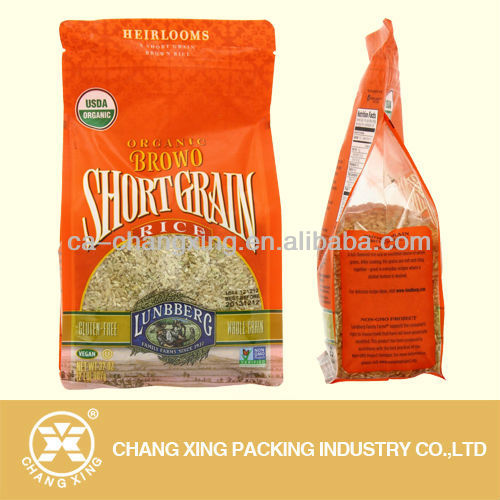 平底5kg/5kg米ビニール袋の米の袋チャック付きジッパーがついたジッパーとクリアウィンドウ( 23yearメーカー)-包装袋問屋・仕入れ・卸・卸売り