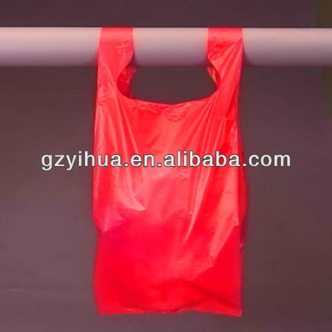 プラスチック製のt- シャツバッグで別の色および印刷-包装袋問屋・仕入れ・卸・卸売り