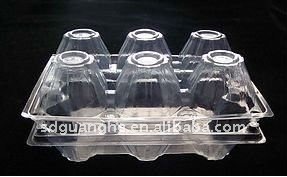 透明な使い捨てのプラスチック製6穴pvc/ペット卵contianer-包装用トレー問屋・仕入れ・卸・卸売り