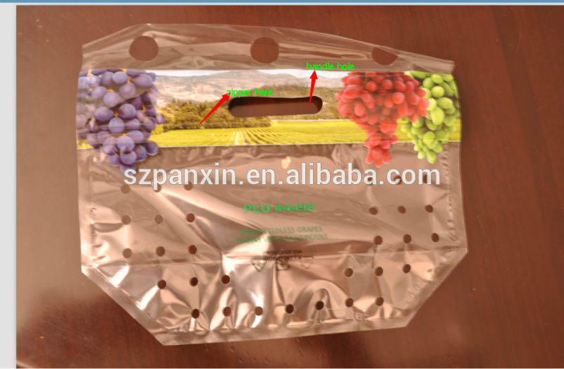 新しいスタイル2014年ブドウの包装食品グレードのプラスチックスライド付きジップロック袋-包装袋問屋・仕入れ・卸・卸売り
