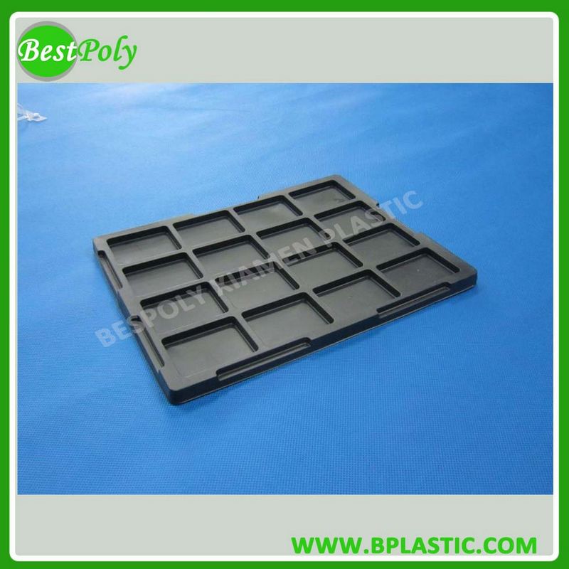 プラスチック製の黒いcoductiveトレイ熱成形トレイesd帯電防止トレイ-包装用トレー問屋・仕入れ・卸・卸売り