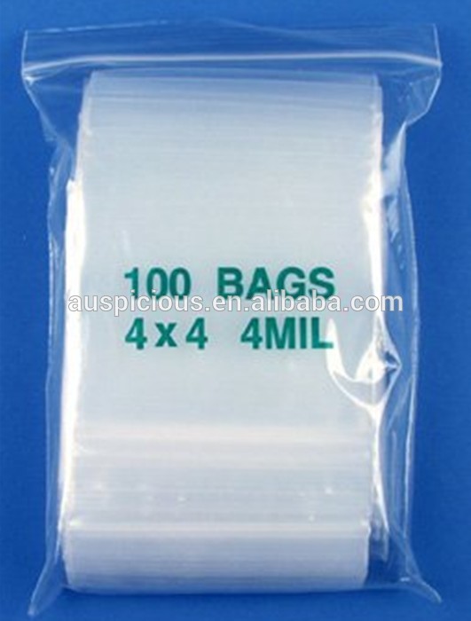 明確な4ミルpeジッパーバッグジップロックの袋再び密閉できる-包装袋問屋・仕入れ・卸・卸売り