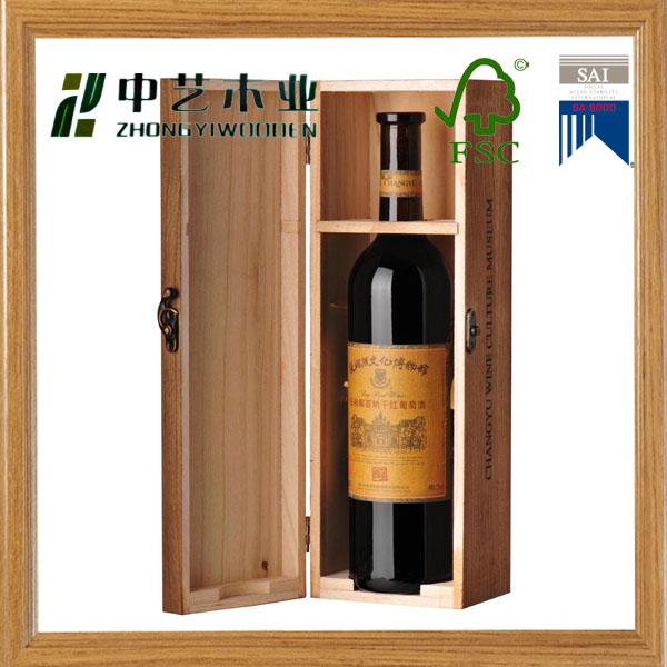 安いパイン材固体木製のワインのギフトボックス販売のための-梱包箱問屋・仕入れ・卸・卸売り